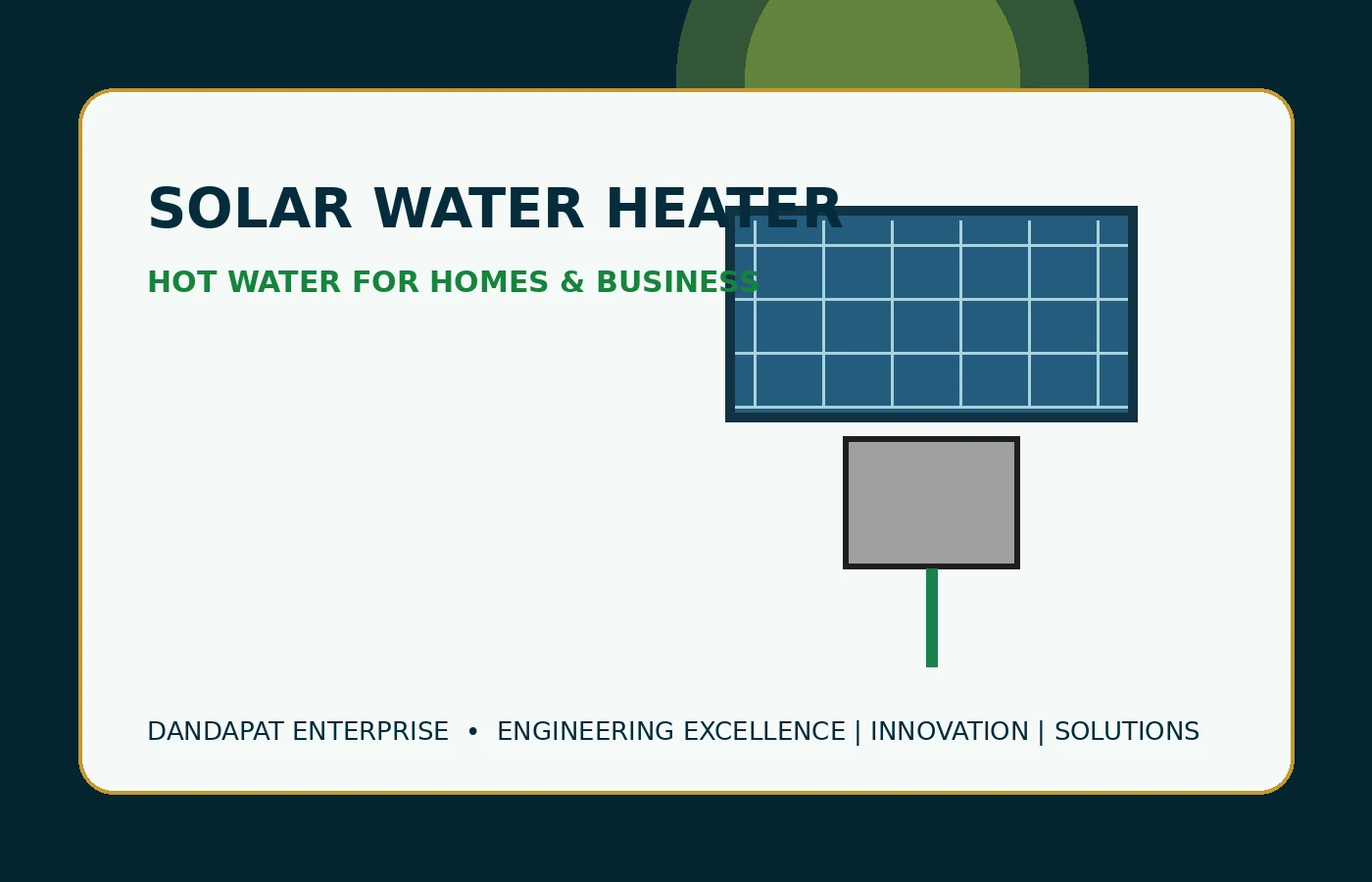 Solar water heater system for residential and commercial hot water