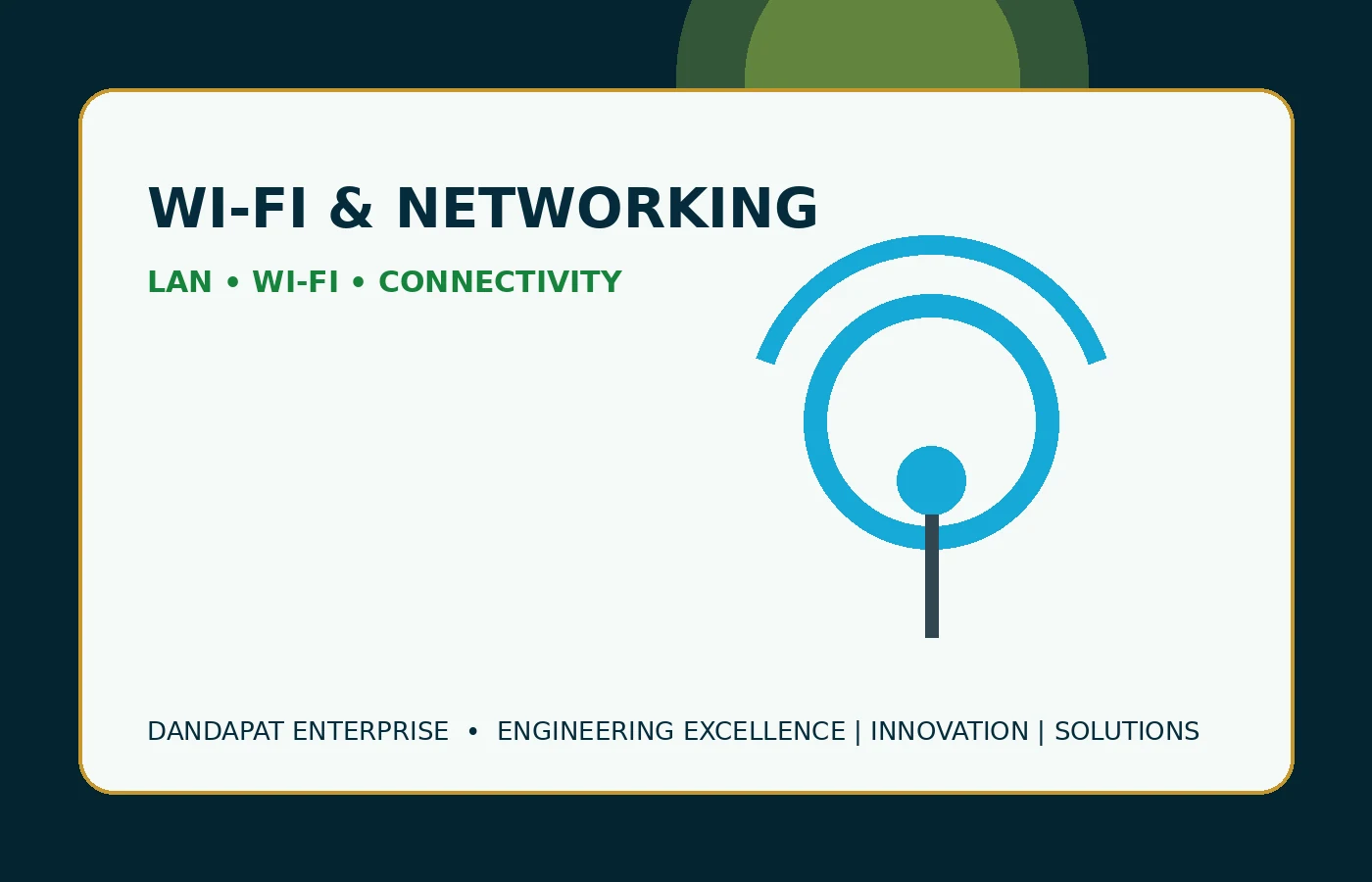 Wi-Fi and LAN networking infrastructure